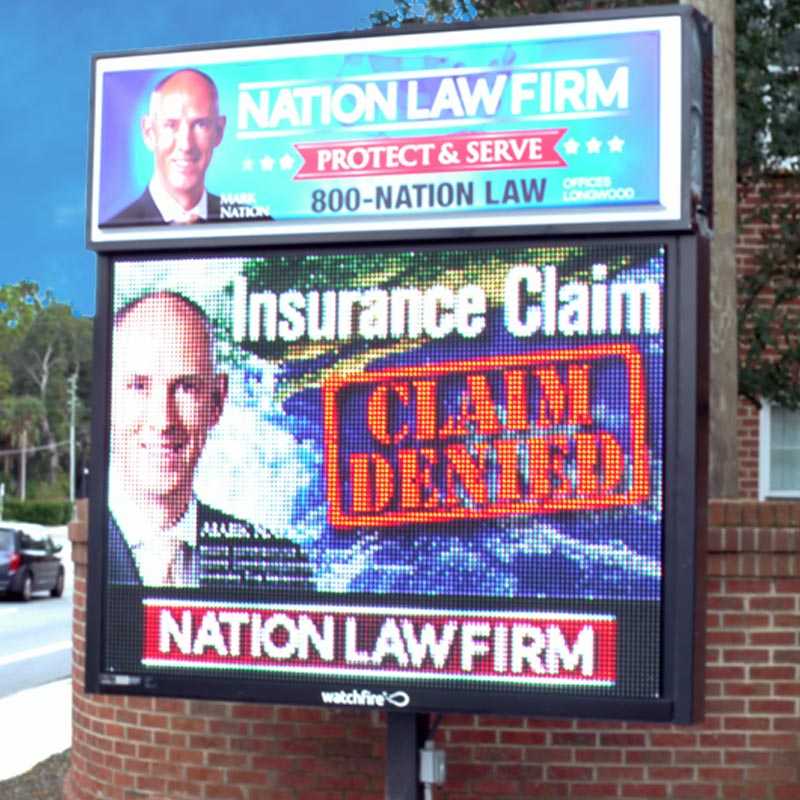 digital sign orlando messaging nation law firm